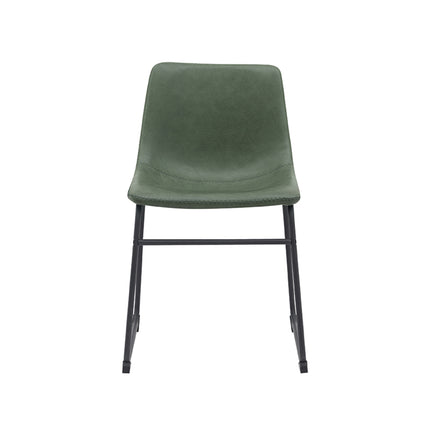LABEL51 - Eetkamerstoel Risto 47x55x79 cm - Hunter Kunstleder | Zwart Metaal