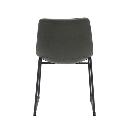 LABEL51 - Eetkamerstoel Risto 47x55x79 cm - Hunter Kunstleder | Zwart Metaal
