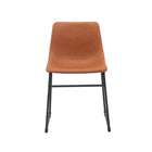 LABEL51 - Eetkamerstoel Risto 47x55x79 cm - Cognac Kunstleder | Zwart Metaal