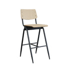 LABEL51 - Barkruk Solid 49x58x109 cm - Naturel Hout | Zwart Metaal