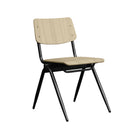 LABEL51 - Stapelstoel Schoolstoel Solid 49x55x81 cm - Naturel Hout | Zwart Metaal