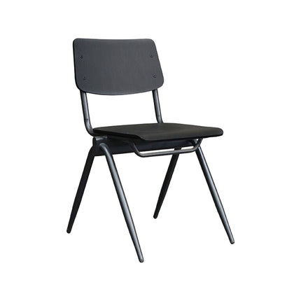 LABEL51 - Stapelstoel Schoolstoel Solid 49x55x81 cm - Zwart Hout | Zwart Metaal