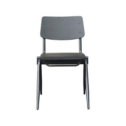 LABEL51 - Stapelstoel Schoolstoel Solid 49x55x81 cm - Zwart Hout | Zwart Metaal