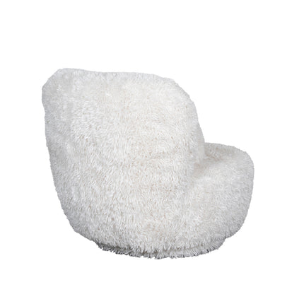 LABEL51 - Draaifauteuil Doodle 90x87x73 cm - Creme Fluffy