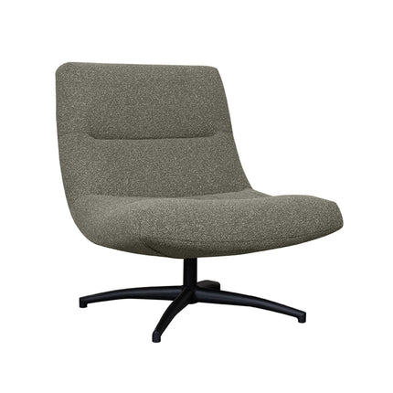 LABEL51 - Draaifauteuil Calix 77x93x88 cm - Mushroom Royal Boucle | Zwart Metaal