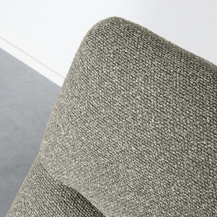 LABEL51 - Draaifauteuil Calix 77x93x88 cm - Mushroom Royal Boucle | Zwart Metaal