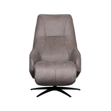 LABEL51 - Elektrische Fauteuil Odense 68x87x110 cm - Taupe Micro Suede | Zwart Metaal