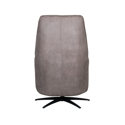 LABEL51 - Elektrische Fauteuil Odense 68x87x110 cm - Taupe Micro Suede | Zwart Metaal