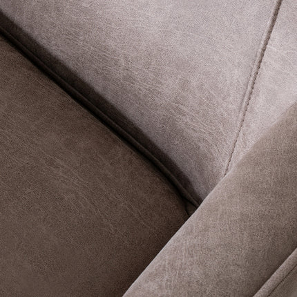LABEL51 - Elektrische Fauteuil Odense 68x87x110 cm - Taupe Micro Suede | Zwart Metaal