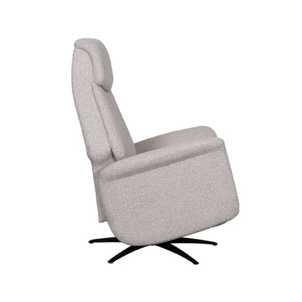 LABEL51 - Elektrische Fauteuil Oslo 79x87x112 cm - Naturel Royal Boucle | Zwart Metaal