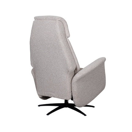 LABEL51 - Elektrische Fauteuil Oslo 79x87x112 cm - Naturel Royal Boucle | Zwart Metaal