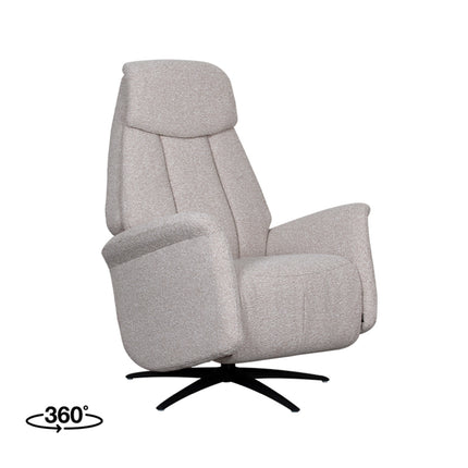 LABEL51 - Elektrische Fauteuil Oslo 79x87x112 cm - Naturel Royal Boucle | Zwart Metaal