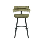 LABEL51 - Barkruk Bardio 56x52x101 cm - Hunter Fluweel | Zwart Metaal