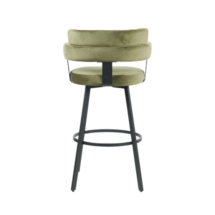 LABEL51 - Barkruk Bardio 56x52x101 cm - Hunter Fluweel | Zwart Metaal