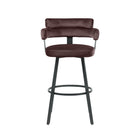 LABEL51 - Barkruk Bardio 56x52x101 cm - Taupe Fluweel | Zwart Metaal