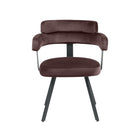 LABEL51 - Eetkamerstoel Bardio 62x57x79 cm - Taupe Fluweel | Zwart Metaal