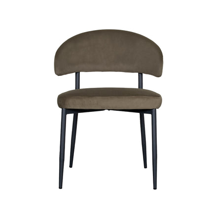 LABEL51 - Eetkamerstoel Bliss 56x55x76 cm - Hunter Fluweel | Zwart Metaal