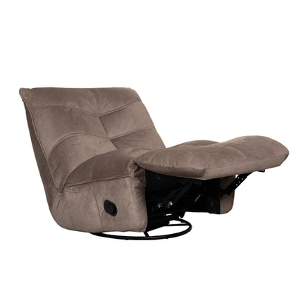 LABEL51 - Relaxfauteuil Take It Easy 84x104x94 cm - Taupe Cosmo | Zwart Metaal