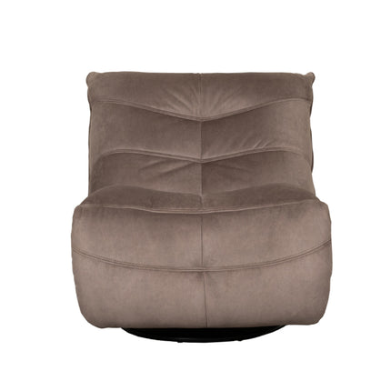LABEL51 - Relaxfauteuil Take It Easy 84x104x94 cm - Taupe Cosmo | Zwart Metaal