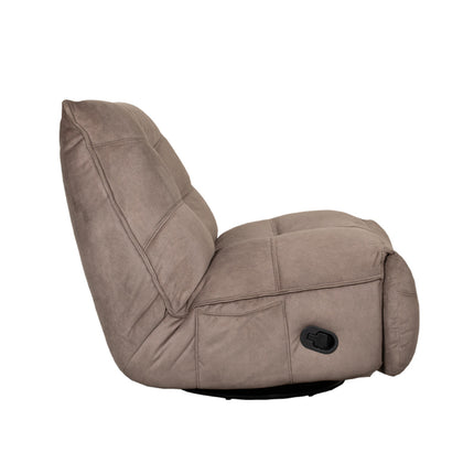 LABEL51 - Relaxfauteuil Take It Easy 84x104x94 cm - Taupe Cosmo | Zwart Metaal