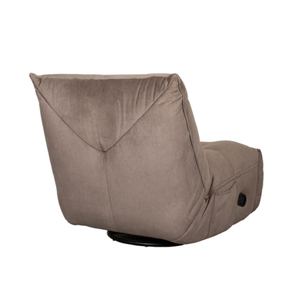LABEL51 - Relaxfauteuil Take It Easy 84x104x94 cm - Taupe Cosmo | Zwart Metaal