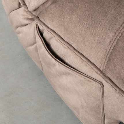LABEL51 - Relaxfauteuil Take It Easy 84x104x94 cm - Taupe Cosmo | Zwart Metaal