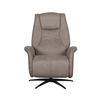 LABEL51 - Elektrische Fauteuil Stockholm 77x87x112 cm - Taupe Micro Suede | Zwart Metaal