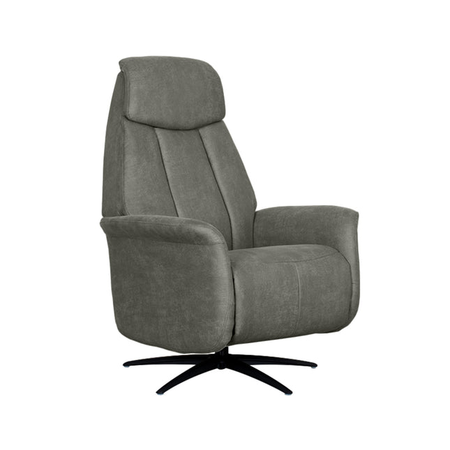 LABEL51 - Elektrische Fauteuil Oslo 79x87x112 cm - Taupe Micro Suede | Zwart Metaal