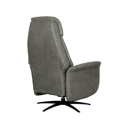 LABEL51 - Elektrische Fauteuil Oslo 79x87x112 cm - Taupe Micro Suede | Zwart Metaal