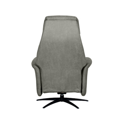 LABEL51 - Elektrische Fauteuil Oslo 79x87x112 cm - Taupe Micro Suede | Zwart Metaal