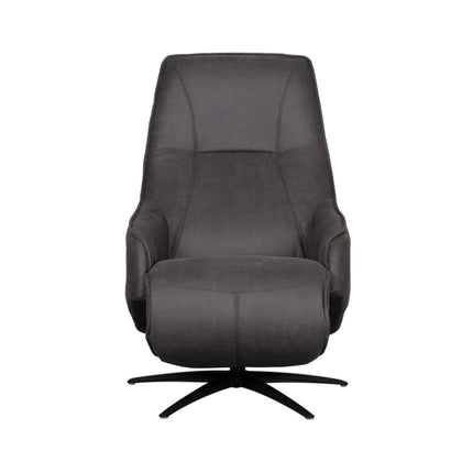 LABEL51 - Elektrische Fauteuil Odense 68x87x110 cm - Antraciet Micro Suede | Zwart Metaal