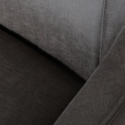 LABEL51 - Elektrische Fauteuil Odense 68x87x110 cm - Antraciet Micro Suede | Zwart Metaal