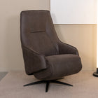 LABEL51 - Elektrische Fauteuil Odense 68x87x110 cm - Antraciet Micro Suede | Zwart Metaal