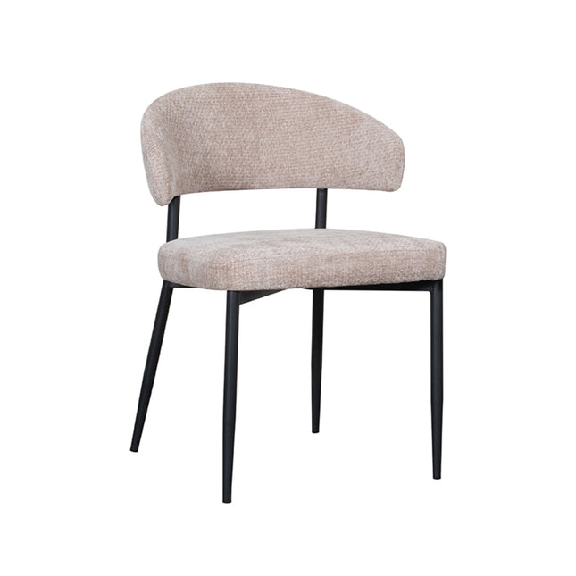 LABEL51 - Eetkamerstoel Bliss 56x55x76 cm - Clay Elite | Zwart Metaal