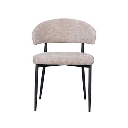 LABEL51 - Eetkamerstoel Bliss 56x55x76 cm - Clay Elite | Zwart Metaal