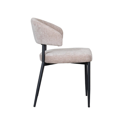 LABEL51 - Eetkamerstoel Bliss 56x55x76 cm - Clay Elite | Zwart Metaal