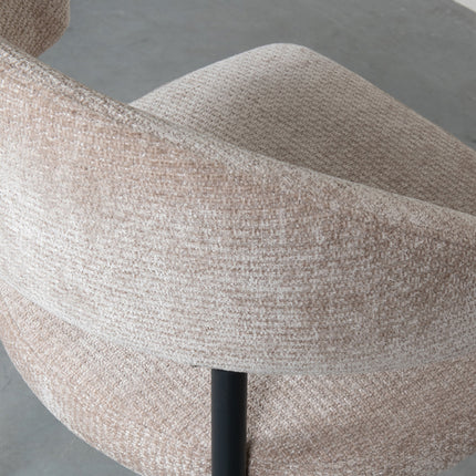 LABEL51 - Eetkamerstoel Bliss 56x55x76 cm - Clay Elite | Zwart Metaal
