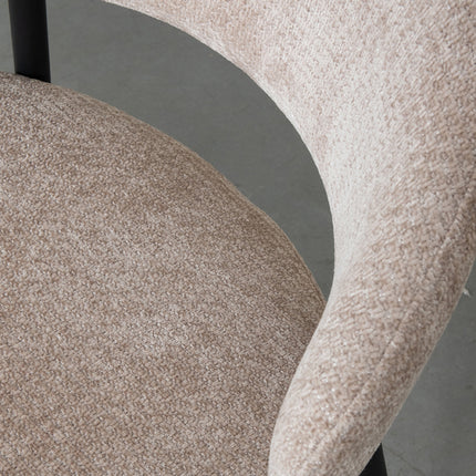 LABEL51 - Eetkamerstoel Bliss 56x55x76 cm - Clay Elite | Zwart Metaal