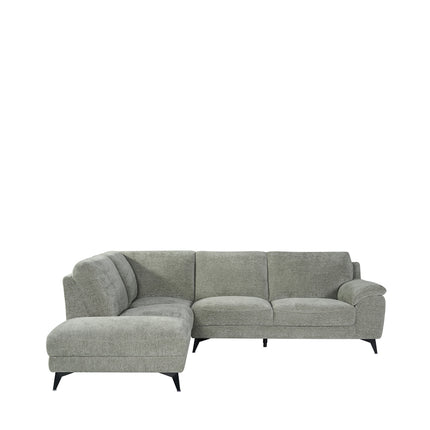 LABEL51 - Hoekbank Santino Links 257x215x85 cm - Stone Elite | Zwart Metaal