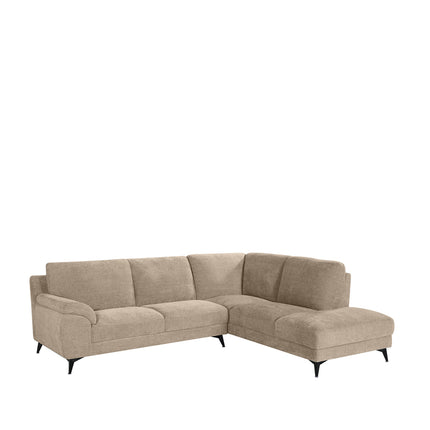 LABEL51 - Hoekbank Santino Rechts 257x215x85 cm - Clay Elite | Zwart Metaal