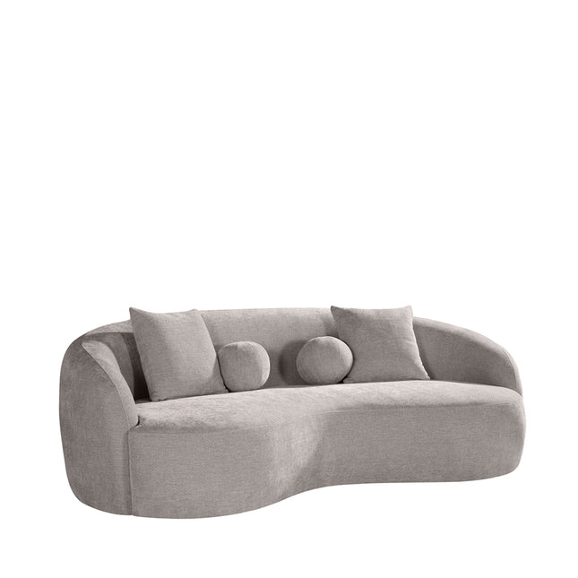 LABEL51 - Bank Novo 3-Zits 236x124x80 cm - Stone Elite | Zwart Hout