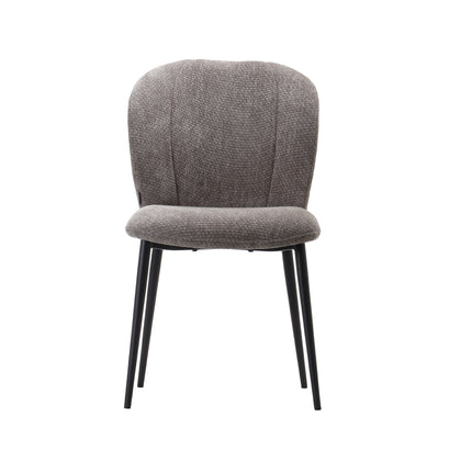 LABEL51 - Eetkamerstoel Vino 49x62x85 cm - Stone Elite | Zwart Metaal