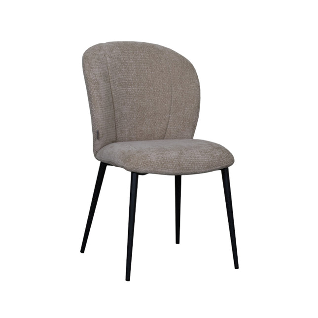 LABEL51 - Eetkamerstoel Vino 49x62x85 cm - Clay Elite | Zwart Metaal