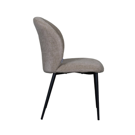 LABEL51 - Eetkamerstoel Vino 49x62x85 cm - Clay Elite | Zwart Metaal