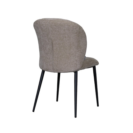 LABEL51 - Eetkamerstoel Vino 49x62x85 cm - Clay Elite | Zwart Metaal
