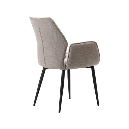 LABEL51 - Eetkamerstoel Morris 59x62x92 cm - Naturel Elite | Zwart Metaal