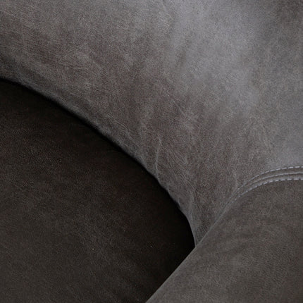 LABEL51 - Draaifauteuil Tod 76x75x90 cm - Antraciet Micro Suede | Zwart Metaal