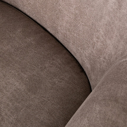 LABEL51 - Draaifauteuil Tod 76x75x90 cm - Taupe Micro Suede | Zwart Metaal