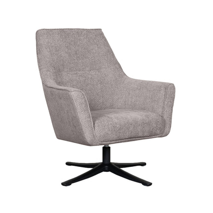 LABEL51 - Draaifauteuil Tod 76x75x90 cm - Stone Elite | Zwart Metaal