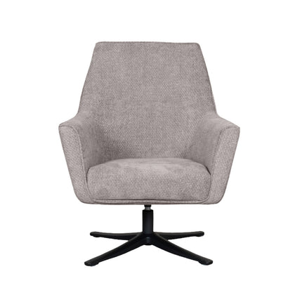 LABEL51 - Draaifauteuil Tod 76x75x90 cm - Stone Elite | Zwart Metaal